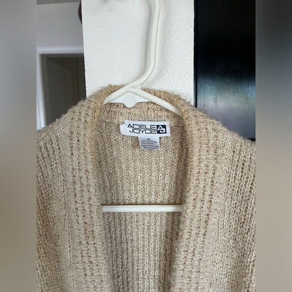 Vintage Adele Joyce Knit Sweater M Grannycore Cottage Cream Ivory Long Fit - Picture 6 of 12